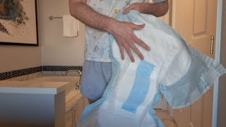 Little for Big Baby parade ABDL adult diaper review high capacity cloth backed adult baby diapers [upl. by Avera]