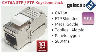 CAT6 CAT6A ve CAT7 RJ45 Keystone Jack [upl. by Sieracki607]