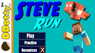 멘붕의 도티브 2D 스티브 런 패러디 게임  2D Steve Run  마인크래프트 Minecraft 도티 [upl. by Suoirred94]