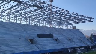 Wow AMAZING New Gewiss Stadium Renovations Update Curva Sud Morosoni Progress Roof Installations [upl. by Convery]