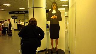 Glasgow Airport Clever Security Notifications Hologram [upl. by Burkhard]