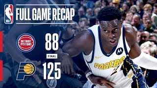 Full Game Recap Pistons VS Pacers  Sabonis And Collison Lead Indiana [upl. by Jaquith771]