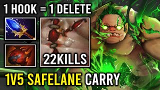 How to 1v5 Safelane Carry Pudge in 737 with 6600 HP Raid Boss Max Heap Strength Tank God Dota 2 [upl. by Asreht]