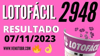 🍀 Resultado Lotofácil 2948 [upl. by Eenot]