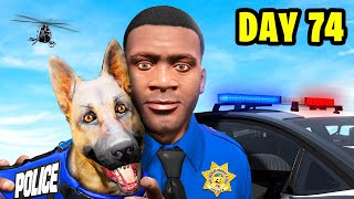 I Spent 100 DAYS in the POLICE FORCE in GTA 5 [upl. by Reifnnej719]