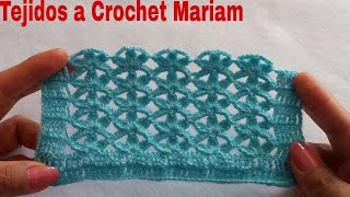 Puntos Tejidos a Crochet Muestra 5 Tutorial Paso a PasoPuntos Estrella de Mar [upl. by Burrton]