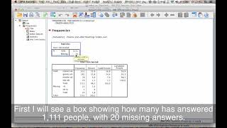 Univariate analysis  Frequency table in SPSS [upl. by Aneis753]