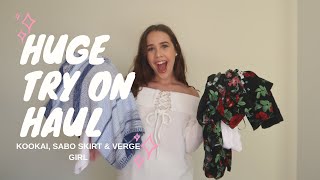 HUGE TRY ON HAUL  Sabo Skirt Kookai amp Verge Girl [upl. by Delbert]