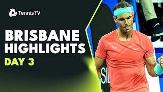 Nadal Comeback vs Thiem Korda Kokkinakis In Action  Brisbane 2024 Day 3 Highlights [upl. by Ahsilla]