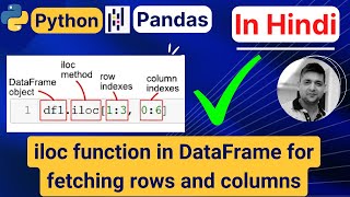 iloc function in pandas dataframe  Pandas loc tutorial  Fetching rows and columns using iloc [upl. by Neelat]