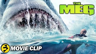 Megalodon Shark  Beach Attack Scene  The Meg 2018 Movie Clip HD [upl. by Enetsirk871]