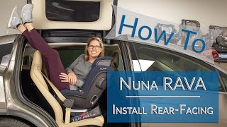 Installing a Nuna RAVA Convertible RearFacing in a Tesla Model X [upl. by Bergmans]