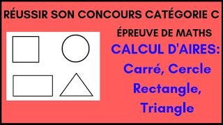 Maths concours categorie C  Calcul dAires 1 [upl. by Jarred]