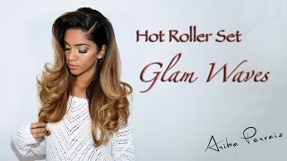 Glam Waves Hot Roller Set  HAIR TUTORIAL  ARIBA PERVAIZ [upl. by Eisler]