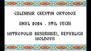 Calendar ortodox stil vechi 2024 Republica Moldova [upl. by Cinom]