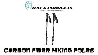 BAFX Products Carbon Fiber Hiking Pole Setup Video [upl. by Brunell]