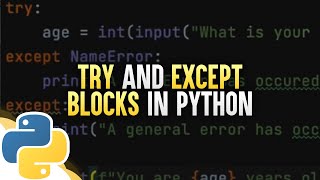 Try And Except Blocks In Python Error Handling [upl. by Kentigera]