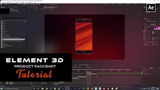 After effects Tutorial  Element 3d Product Packshot Animation Tutorial Part1  Element 3d Tutorial [upl. by Mariele13]