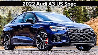 2022 Audi A3 Sedan US Spec in Navarra Blue Color [upl. by Glaser534]