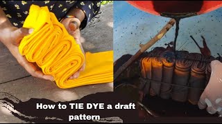 How to tie dye a draft patterned Batik stepbystep process tiedye tiedyefabric vatdye batik [upl. by Ajnat]