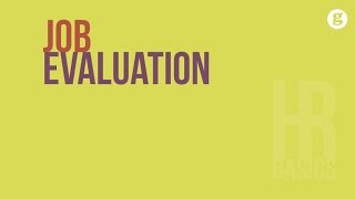 HR Basics Job Evaluation [upl. by Nnylyrehc]