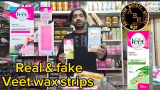 Veet wax strips real amp fake  asali wax strips  Veet original wax  hair remover waxing wax strips [upl. by Auqinal551]