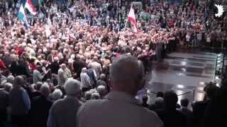 Deutschlandlied und Ausmarsch der Fahnenstaffel Deutschlandtreffen der Ostpreußen 2014 [upl. by Glynis158]