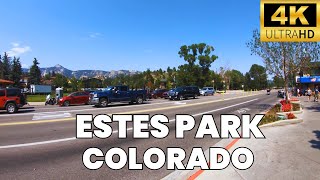 Walking around Riverwalk amp Downtown Estes Park  Colorado  4K Walking Tour  American Travel Vlog [upl. by Crutcher366]