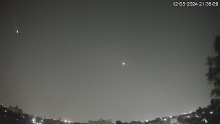 Timelapse Mexico City CDMX  Meteorito o Bólido vel real y a 15 12MAY24 2136 hrs PONIENTE [upl. by Galen]