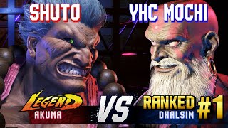 SF6 ▰ SHUTO Akuma vs YHCMOCHI 1 Ranked Dhalsim ▰ High Level Gameplay [upl. by Centeno370]