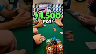 he showed WHAT in a 4500 POT🤯 poker shorts [upl. by Oicafinob]