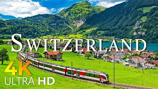 Switzerlands 4K • Exploring the Stunning Alps and Picturesque Villages  4K VIDEO HD [upl. by Gerri405]