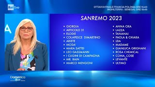 I commenti dei cantanti in gara al Festival di Sanremo 2023  Domenica In 04122022 [upl. by Arlie]