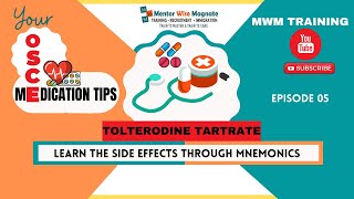 TOLTERODINE TARTRATE Learn the Side Effects Through Mnemonics Episode 05 [upl. by Appledorf359]