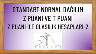 Standart Normal Dağılım  Z ve T Puanları  Z Puanı ile Alan ve Olasılık Hesapları  2 [upl. by Lovett267]