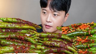 와차밥 🌶🌶 고추파티 땡초김치 고추김치 고추소박이 고추된장무침 참치마요덮밥 요리 먹방 Chili Kimchi ASMR MUKBANG REAL SOUND EATING SHOW [upl. by Idarb501]