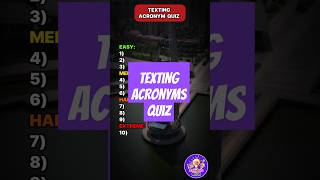 📱 Texting Acronyms Quiz  shorts ytshorts quiz trivia [upl. by Rafter]