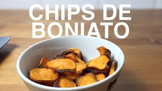 Chips de Boniatos  Recetas Clean Eating  FitFood [upl. by Knowle]