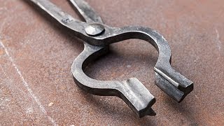 Blacksmithing  Forging a pair of bolt tongs [upl. by Alaekim]