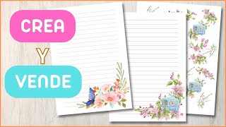 DISEÑA HOJAS RAYADAS para LIBRETA  Cómo hacer HOJAS PERSONALIZADAS en Canva GRATIS para CUADERNO [upl. by Wilie110]