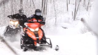 Snowmobile Trails  Ontario Snowcial Ride [upl. by Odoric]