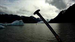 Paddle Boarding around Icebergs on Grewingk Glacier Lake True North Kayak Adventures Homer Alaska [upl. by Kimberlee]