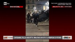 Capodanno follia a Molfetta Ribaltano unauto e la riempiono di petardi  Ore 14 del 02012024 [upl. by Fayette920]