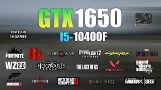 GTX 1650  i5 10400F  Test in 16 Games in 2023  GTX 1650 Gaming [upl. by Charity]