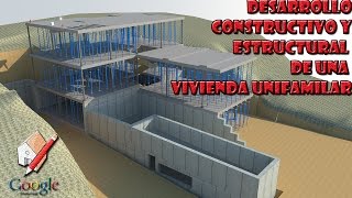 Proceso constructivo de una vivienda unifamiliar  Animación 3d [upl. by Irolam]