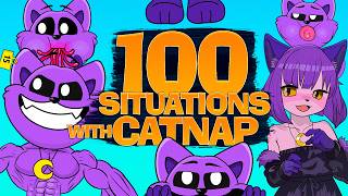 100 SITUATIONS with CATNAP  Smiling Critters with Poppy Playtime  💜 BEST FUNNY moments Animation [upl. by Antonino]