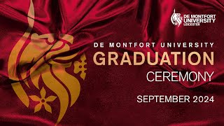 DMU September Graduations 2024 Thursday 5 September 5pm [upl. by Crockett]