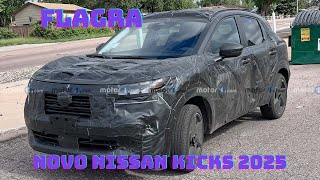 Flagra  Novo Nissan Kicks 2025 roda pronto e será feito no Brasil em 2024 [upl. by Akcebar]