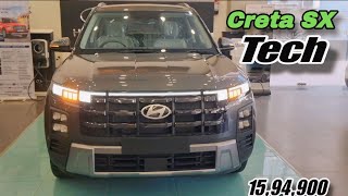 Creta SX Tech  Second Top with ADAS  DETAILED REVIEW ✨️🔥 [upl. by Amadas]