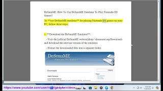 DeSmuME How To Use DeSmuME Emulator To Play Nintendo DS Games [upl. by Auoz]